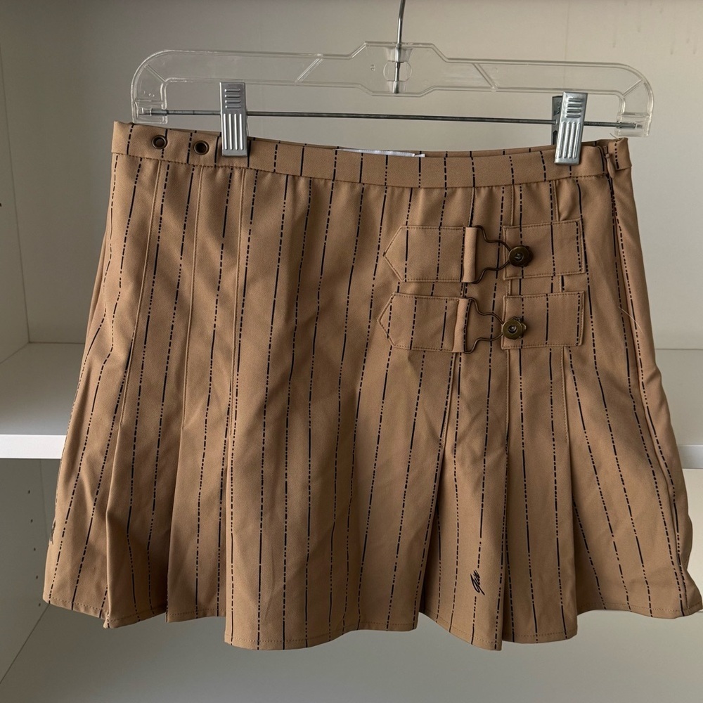 I.AM.GIA Heather Skirt in Tan Pinstripe - Picture 4 of 8